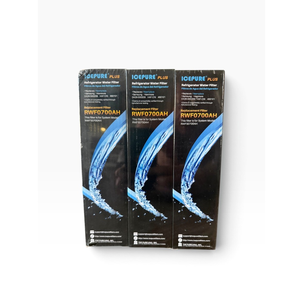 3pk Lot IcePure Plus Replacement Refrigerator Water Filter RWF0900AH New Sealed
